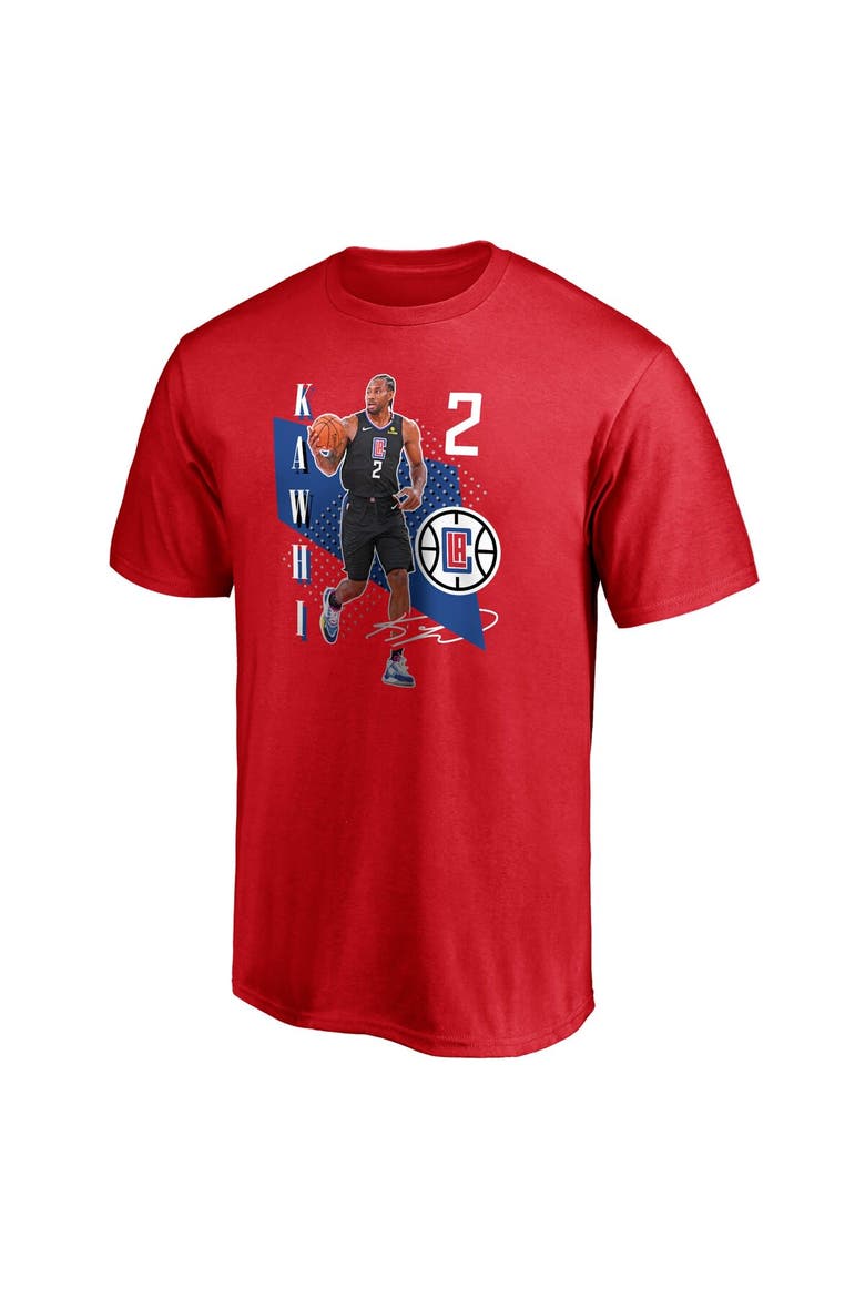 Men's Fanatics Branded Kawhi Leonard Red LA Clippers Pick & Roll T-Shirt, Alternate, color, Red