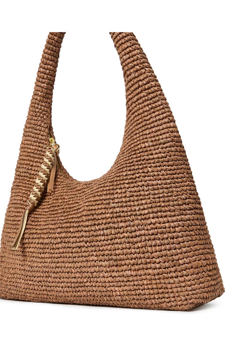 Loeffler Randall Willow Woven Raffia Hobo Bag, Alternate, color, Brown