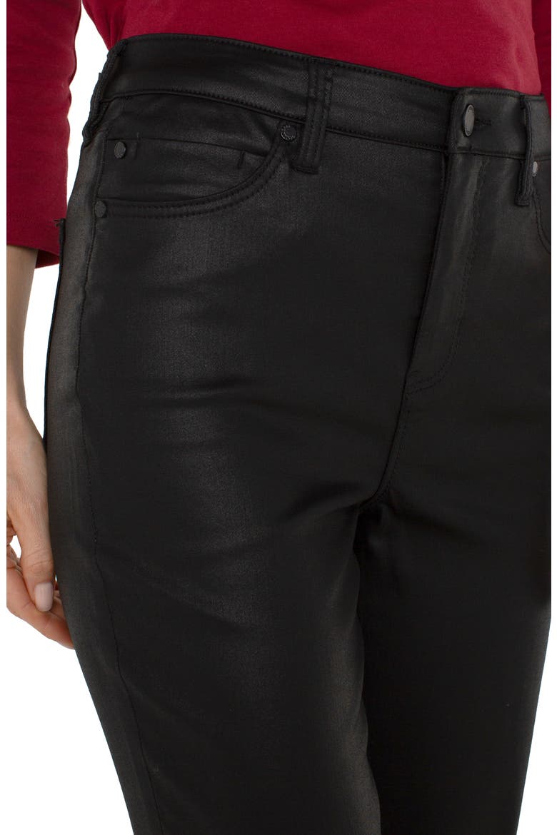 Kennedy Crop Straight Leg Jeans, Alternate, color, COATED BLACK