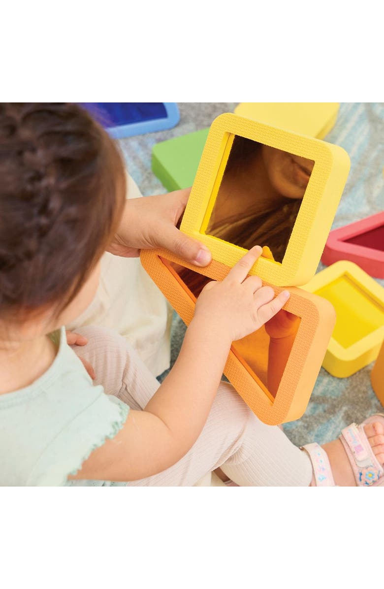 Kaplan Early Learning Company Mirror Foam Blocks - 12 Pieces, Alternate, color, Multicolored