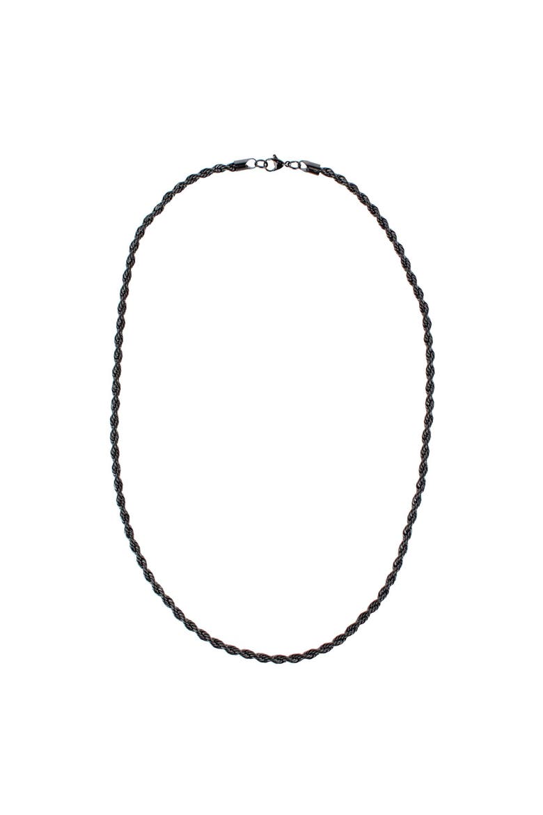 Barrett Braided Metal 22 Inch Long Necklace, Main, color, Black