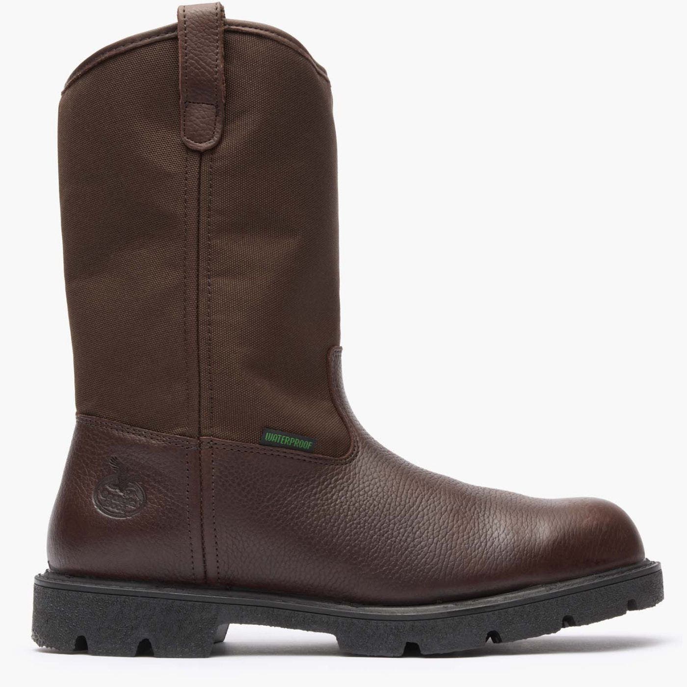 Georgia Boot Homeland Steel Toe Waterproof Wellington, Main, color, Brown