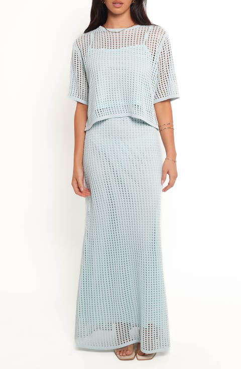 Kinnie Open Stitch Sweater & Skirt Set