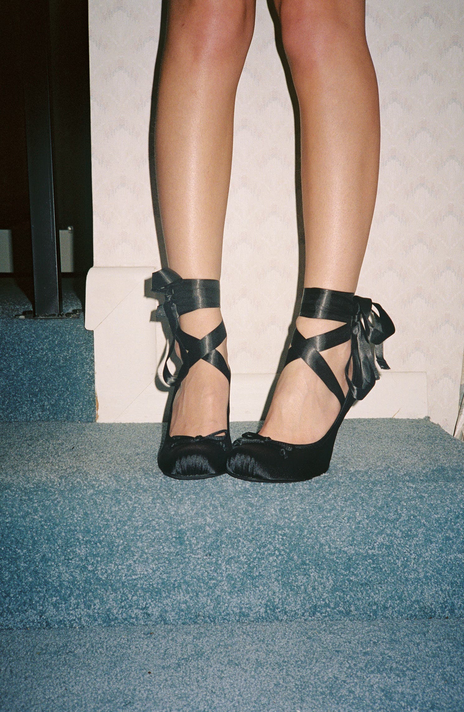 Jeffrey Campbell Nympha Ankle Wrap Pump, Alternate, color, Black Satin