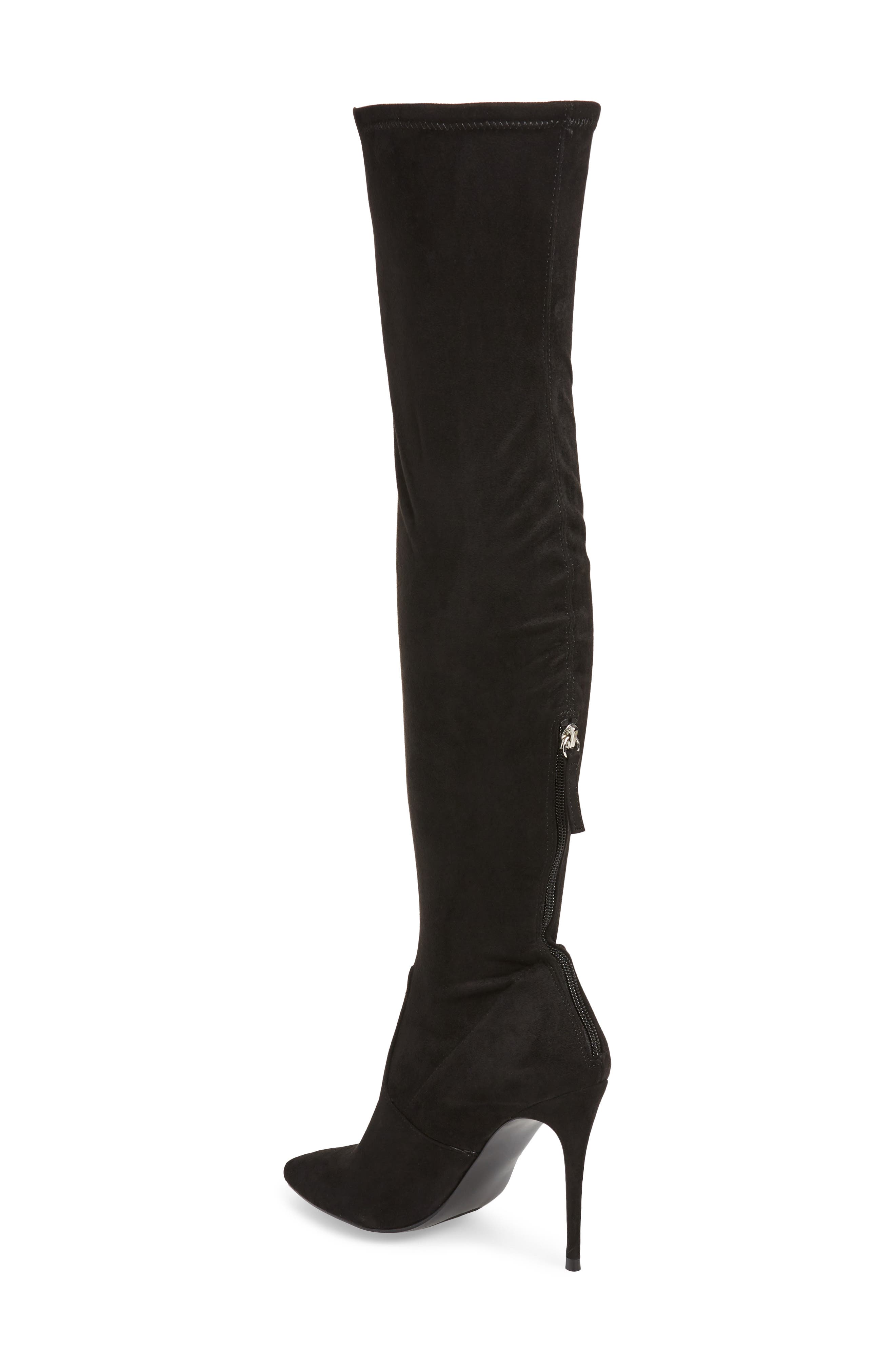 Devine Over the Knee Boot, Alternate, color, BLACK SUEDE