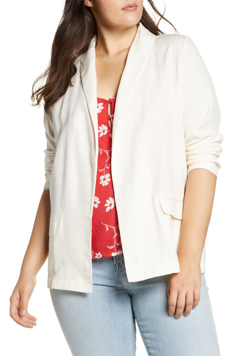 Shawl Collar Blazer, Alternate, color, IVORY EGRET