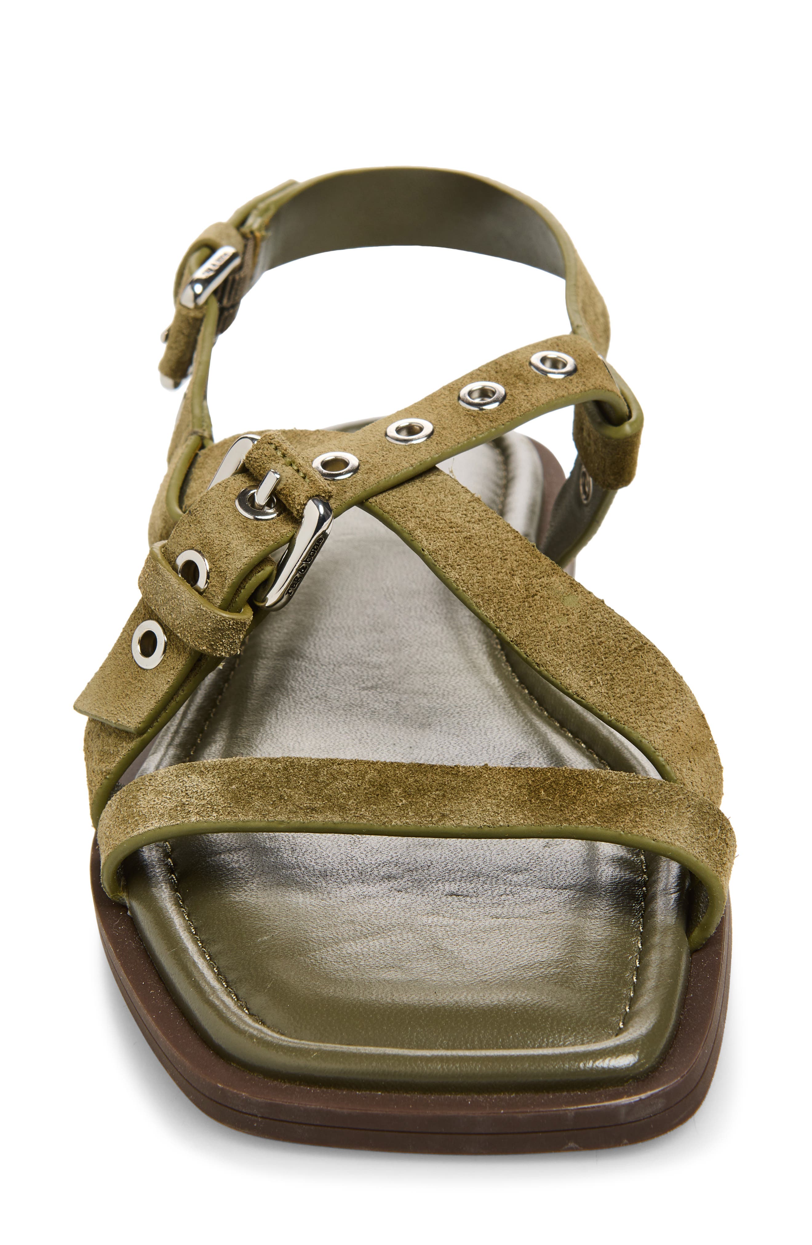 rag & bone Harlow Strappy Sandal, Alternate, color, Olive Suede