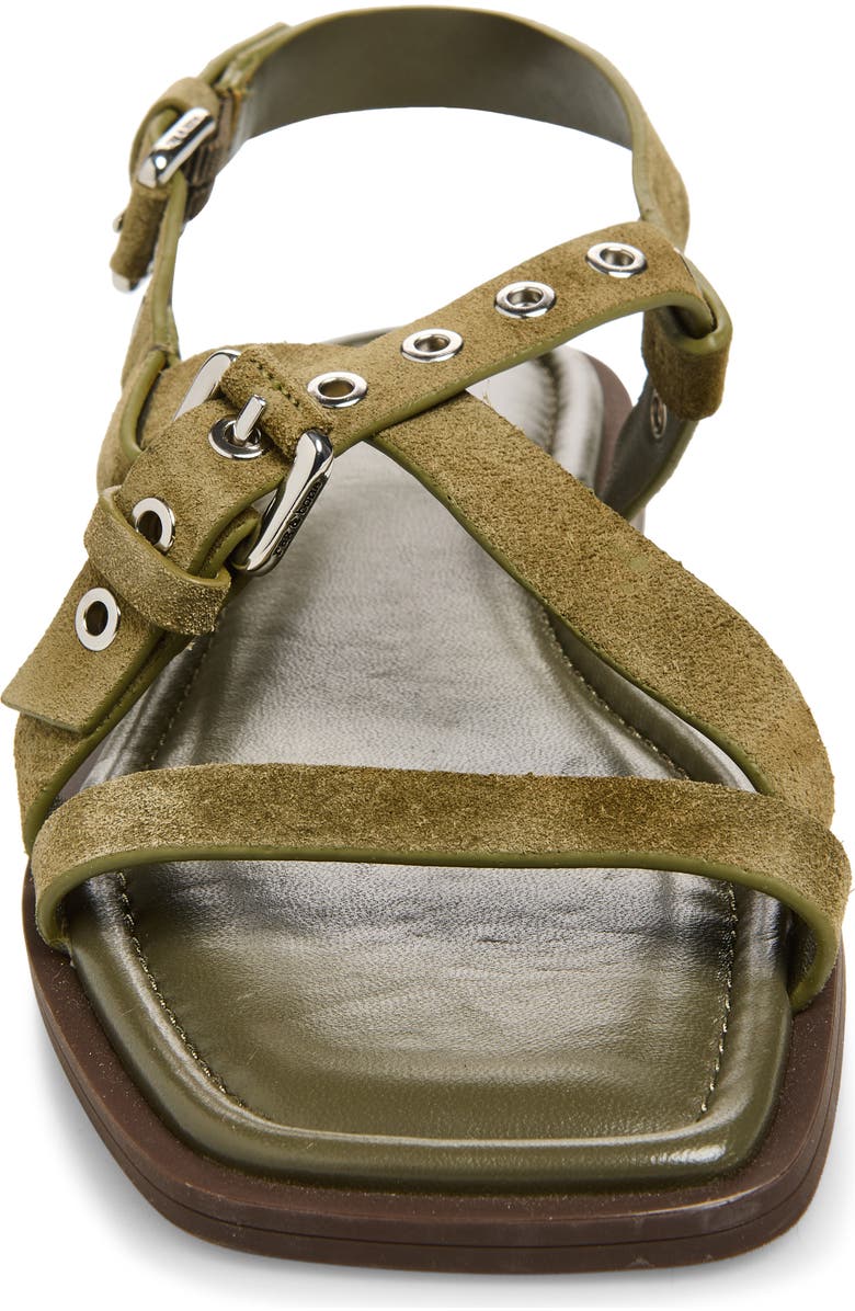 rag & bone Harlow Strappy Sandal, Alternate, color, Olive Suede
