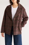 Marine Layer Colette Plaid Peacoat