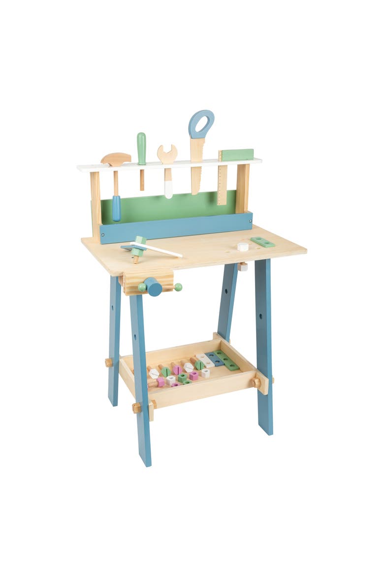 Small Foot Wooden Toys Premium Nordic Workbench, Main, color, Multicolored