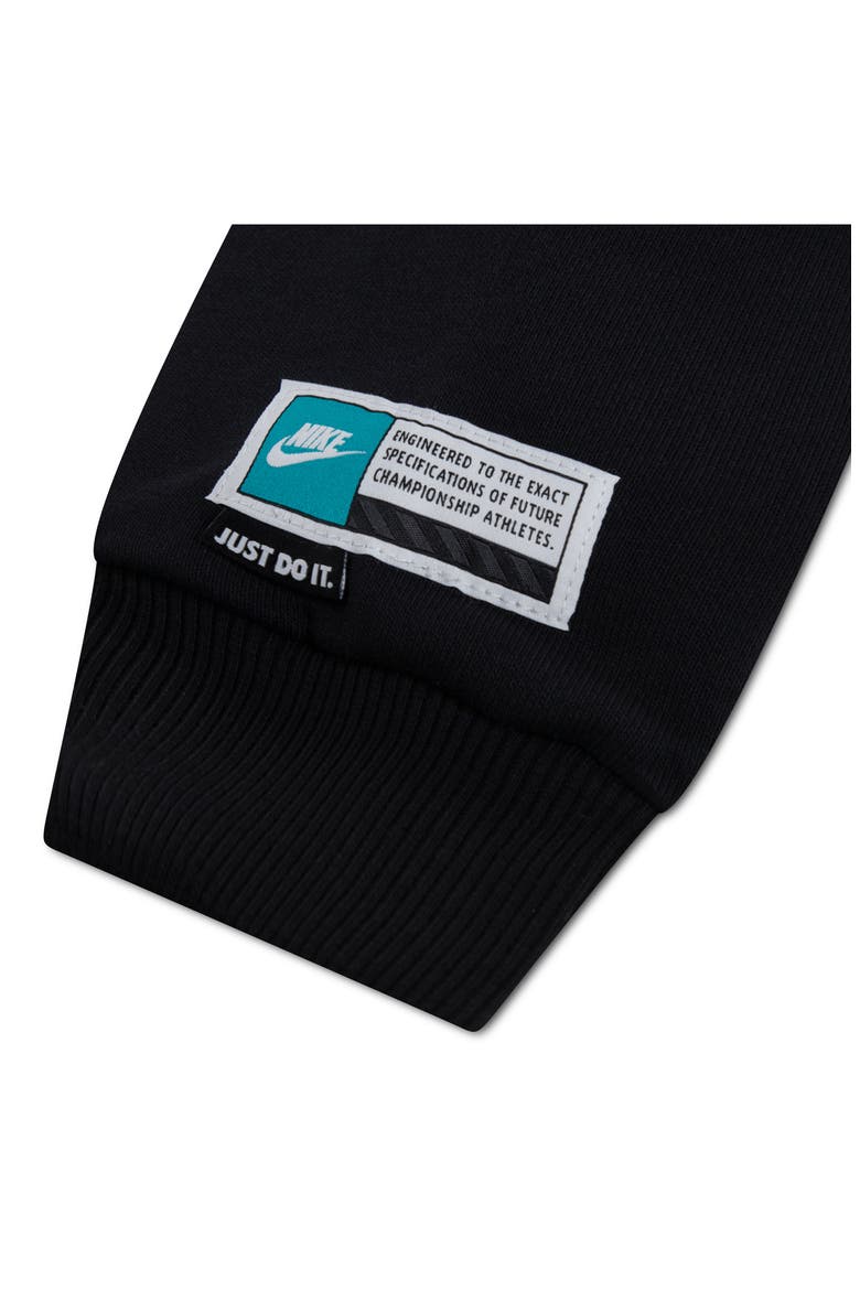 Kids' Graphic Crewneck Sweatshirt, Alternate, color, BLACK