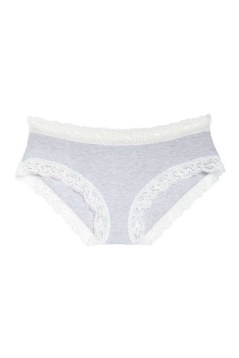 Iconic Boyshorts, Alternate, color, HEATHER GREY/CHANTILLY