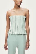 Nocturne Pleated Strapless Bustier Top