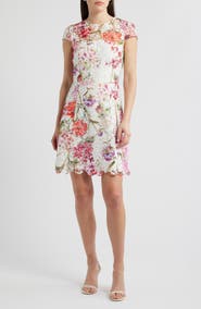 Eliza J Floral Lace Sheath Dress