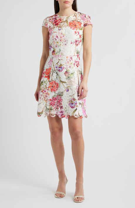 Floral Lace Sheath Dress