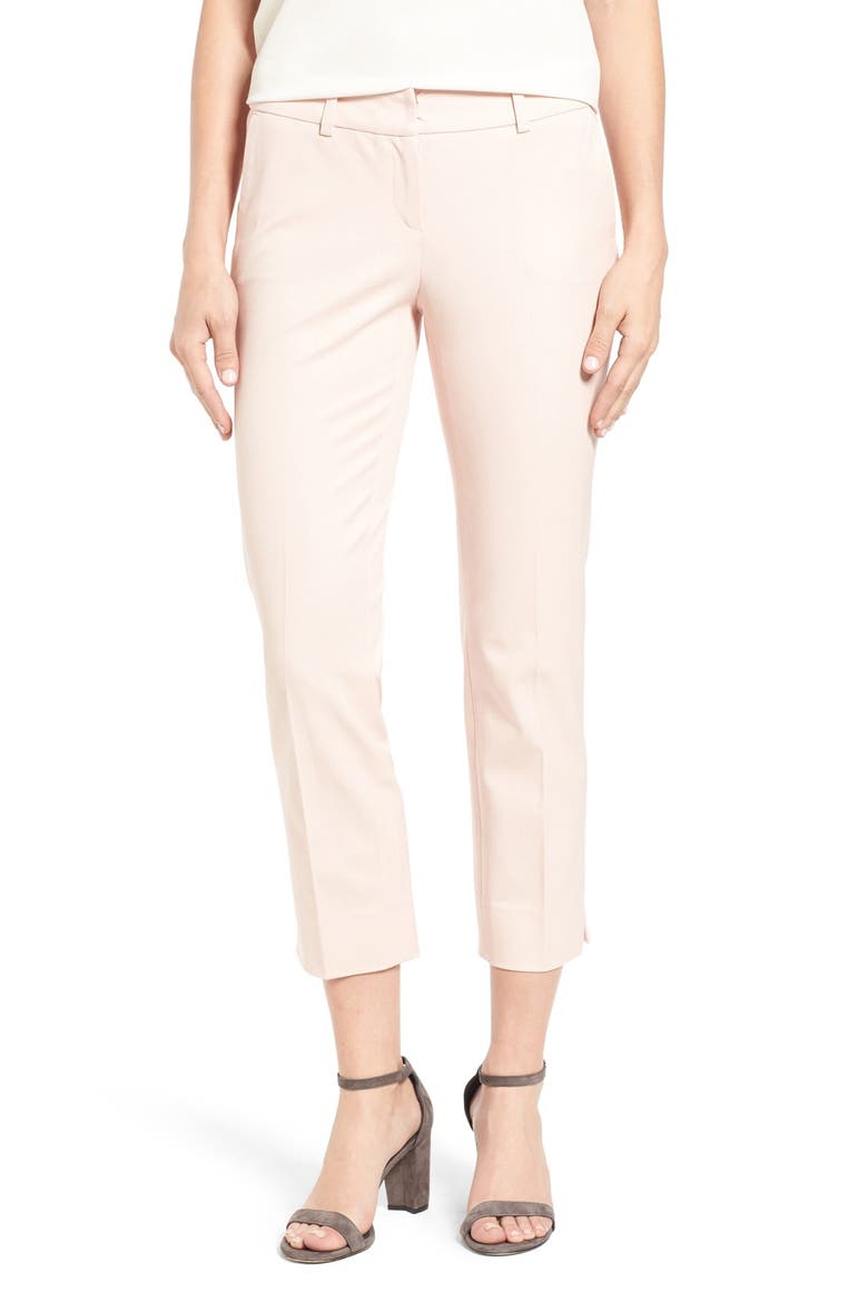 STRETCH COTTON PANT, Alternate, color, PINK PEACH