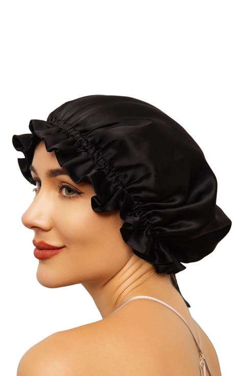 Pure Silk Double Layer Bonnet with Ribbon