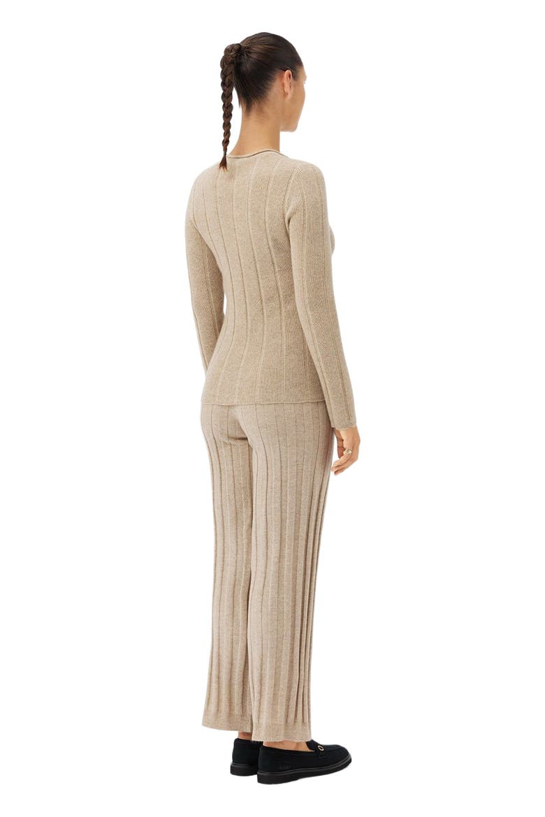 C-Neck Cashmere Sweater, Alternate, color, warm grey