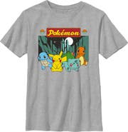 POKEMON Boys' Starters Portrait Graphic Graphic Short Sleeve T-Shirt