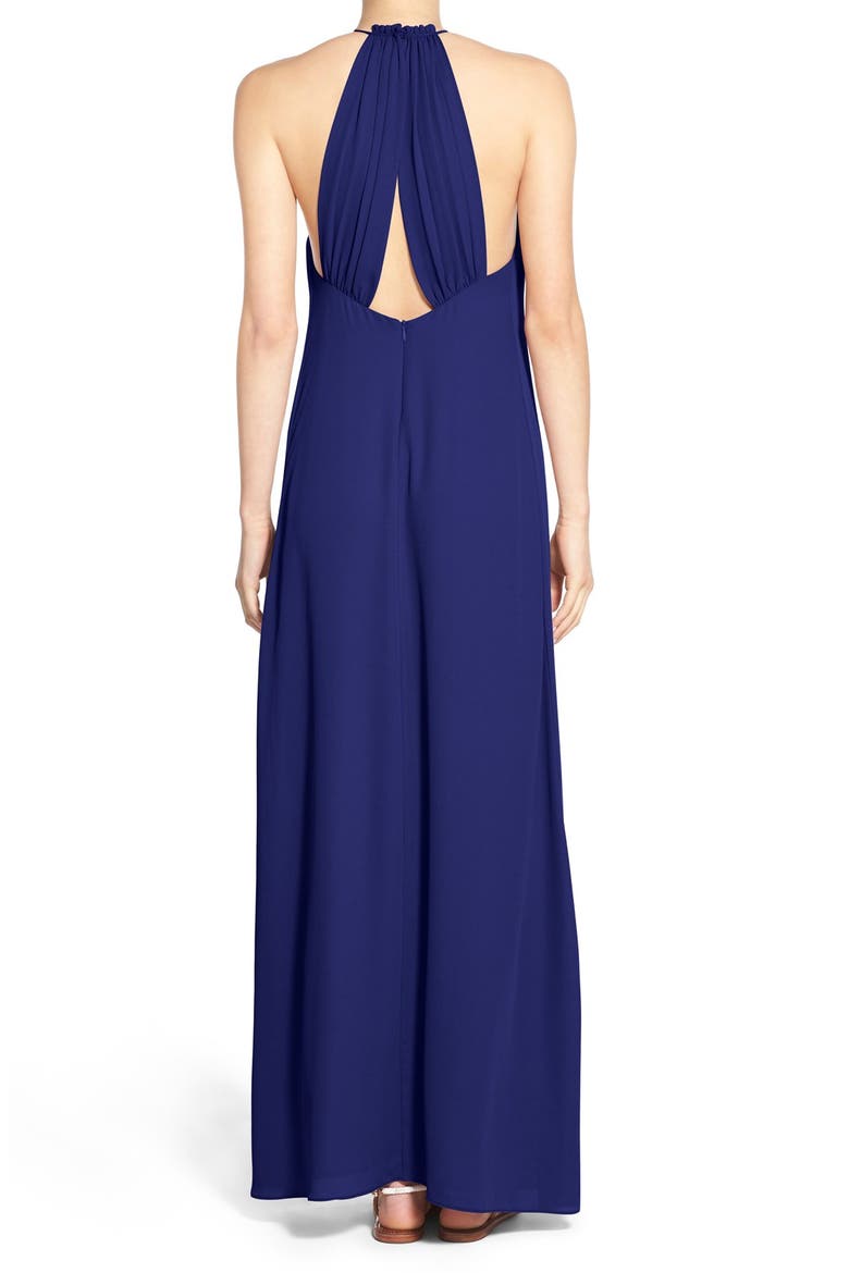 High Neck Maxi Dress, Alternate, color, ROYAL