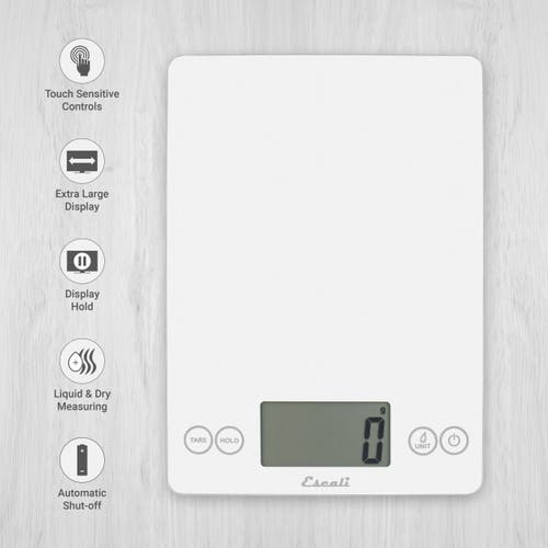 Escali Arti Glass Digital Scale In White