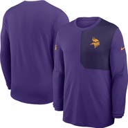 Nike Men's Nike Purple Minnesota Vikings Sideline Coach UV Performance Long Sleeve T-Shirt