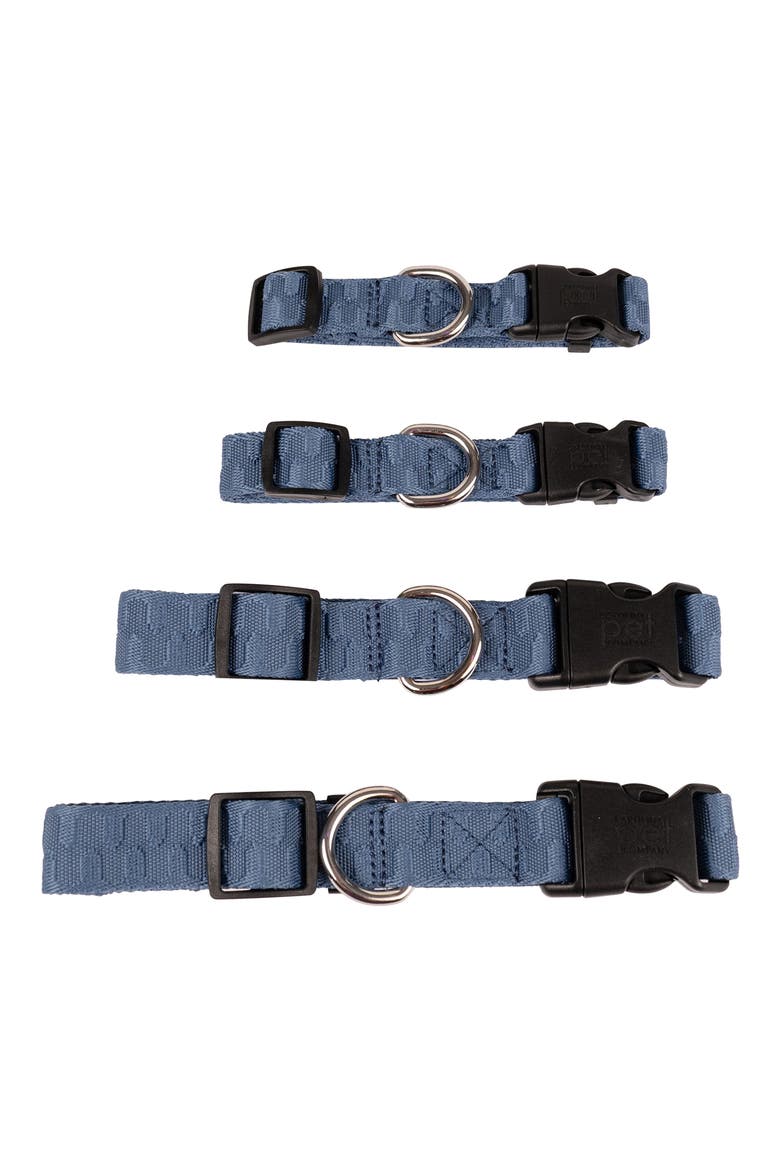 Checkered Wave Dog Collar, Alternate, color, WAVY BLUE