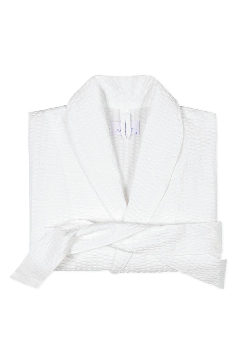 Matouk Matteo Stripe Robe, Main, color, White