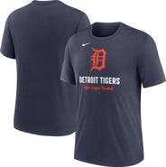 Nike Men's Nike Heather Navy Detroit Tigers Logo Tri-Blend T-Shirt