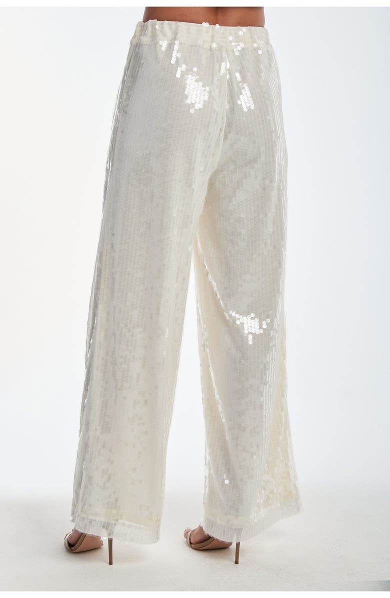 The Noli Shop Alba Sequin Pant, Alternate, color, Pearl