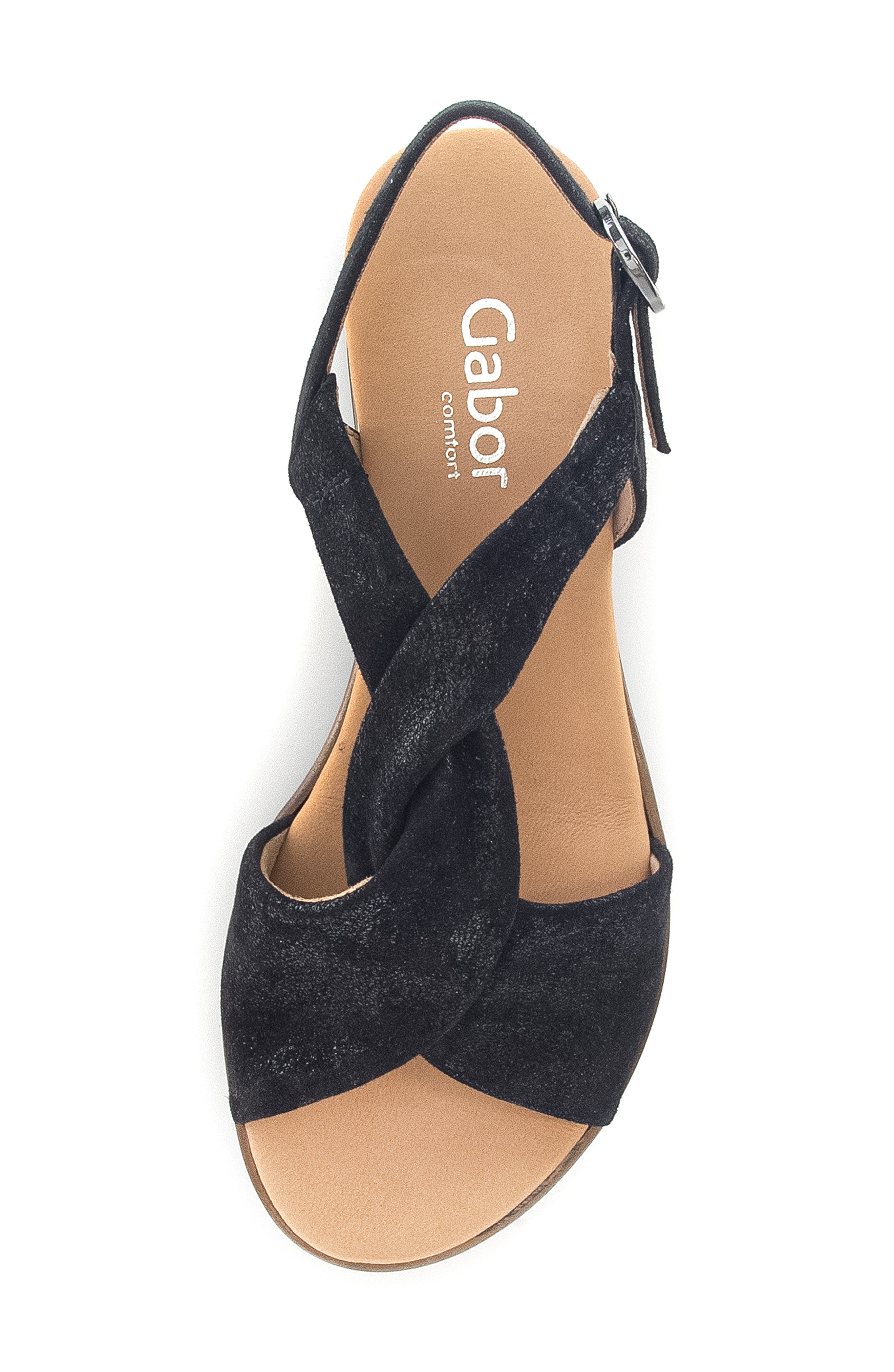 Gabor 42.751 Wedge Sandal, Alternate, color, Black