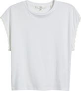 FRAME The Crochet Trim Pima Cotton Muscle T-Shirt