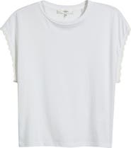 FRAME The Crochet Trim Pima Cotton Muscle T-Shirt