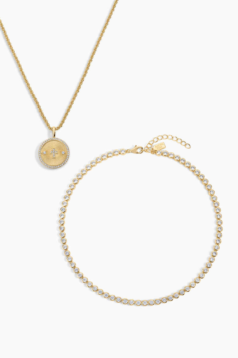Guardian Necklace Set of 2, Main, color, Gold