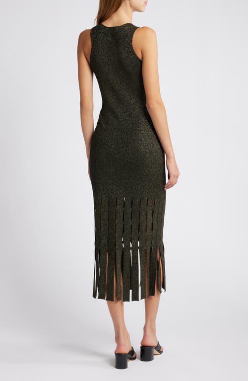 Rails Kaia Cutout Midi Dress In Gold Lurex