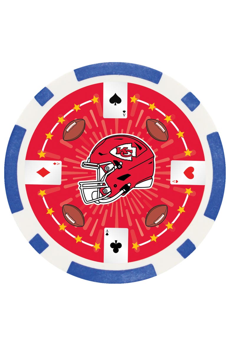 Kansas City Chiefs 100 Piece Poker Chips, Alternate, color, Multicolor