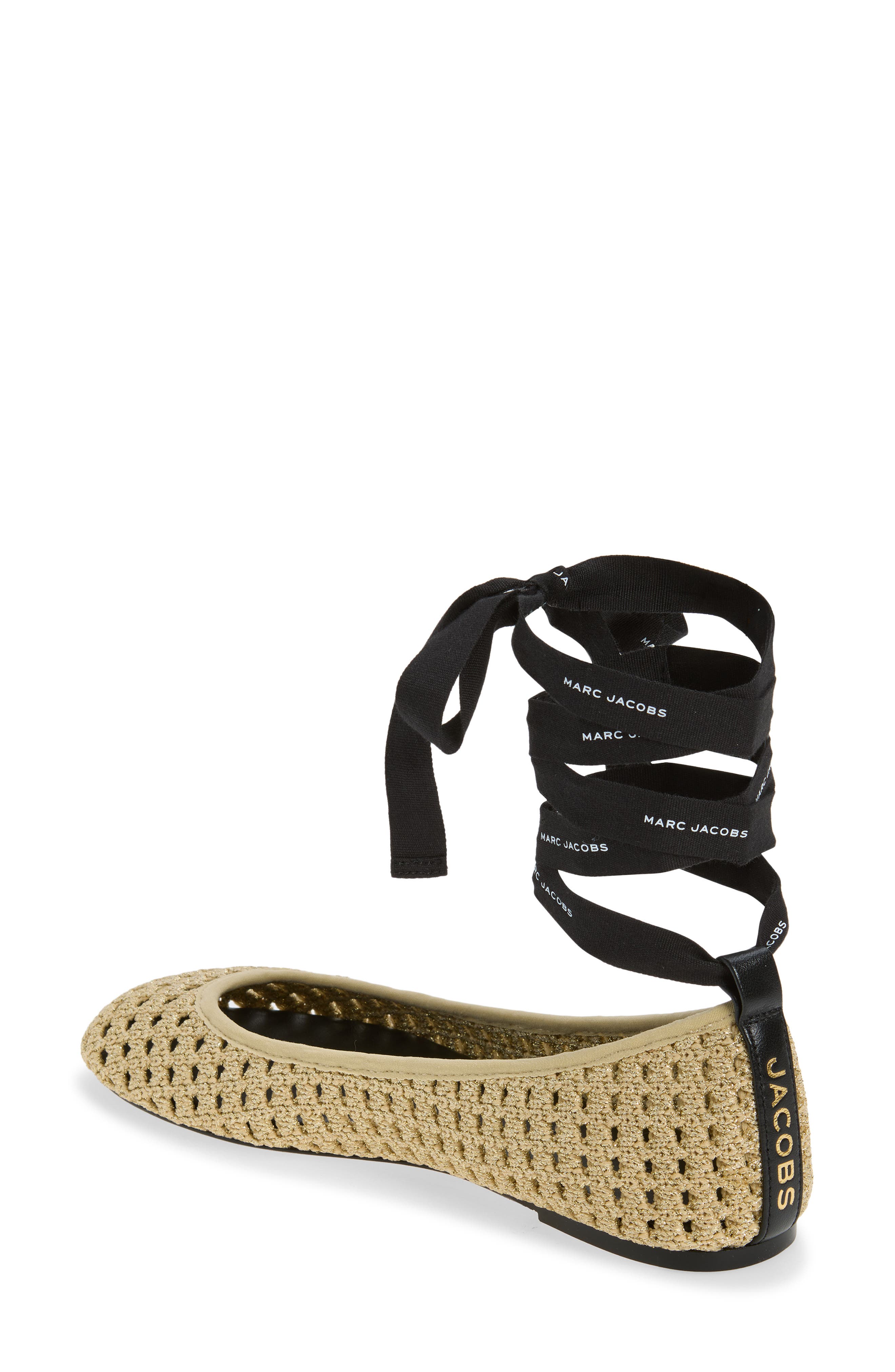 The Logo Ribbon Ballet Flat, Alternate, color, CHAMPAGNE