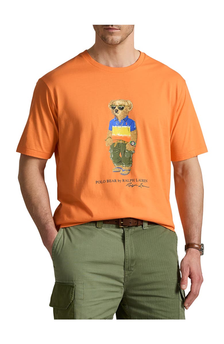 Polo Ralph Lauren Big & Tall Polo Bear Jersey T-Shirt, Main, color, Peach Beach Shop
