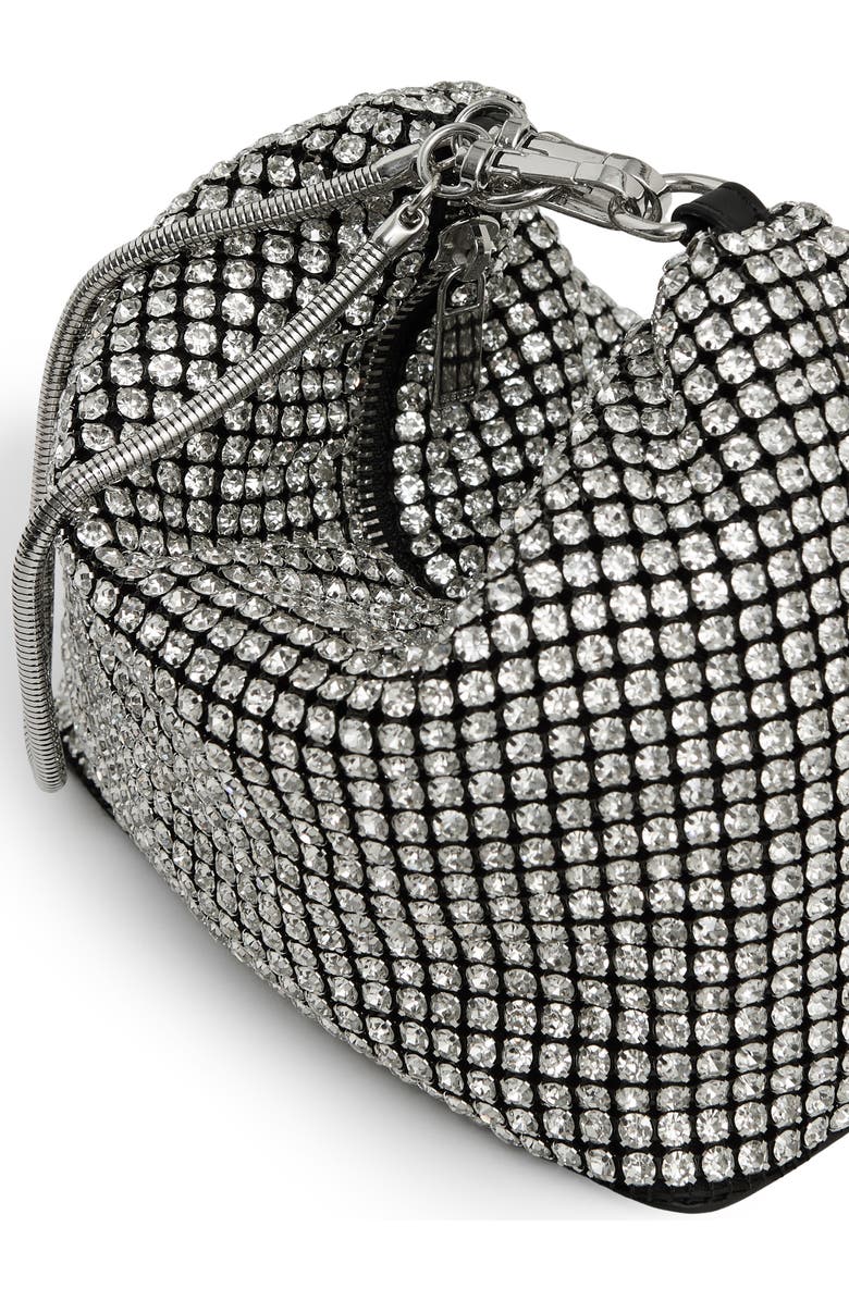 Reiss Leah Crystal Convertible Clutch, Alternate, color, Silver