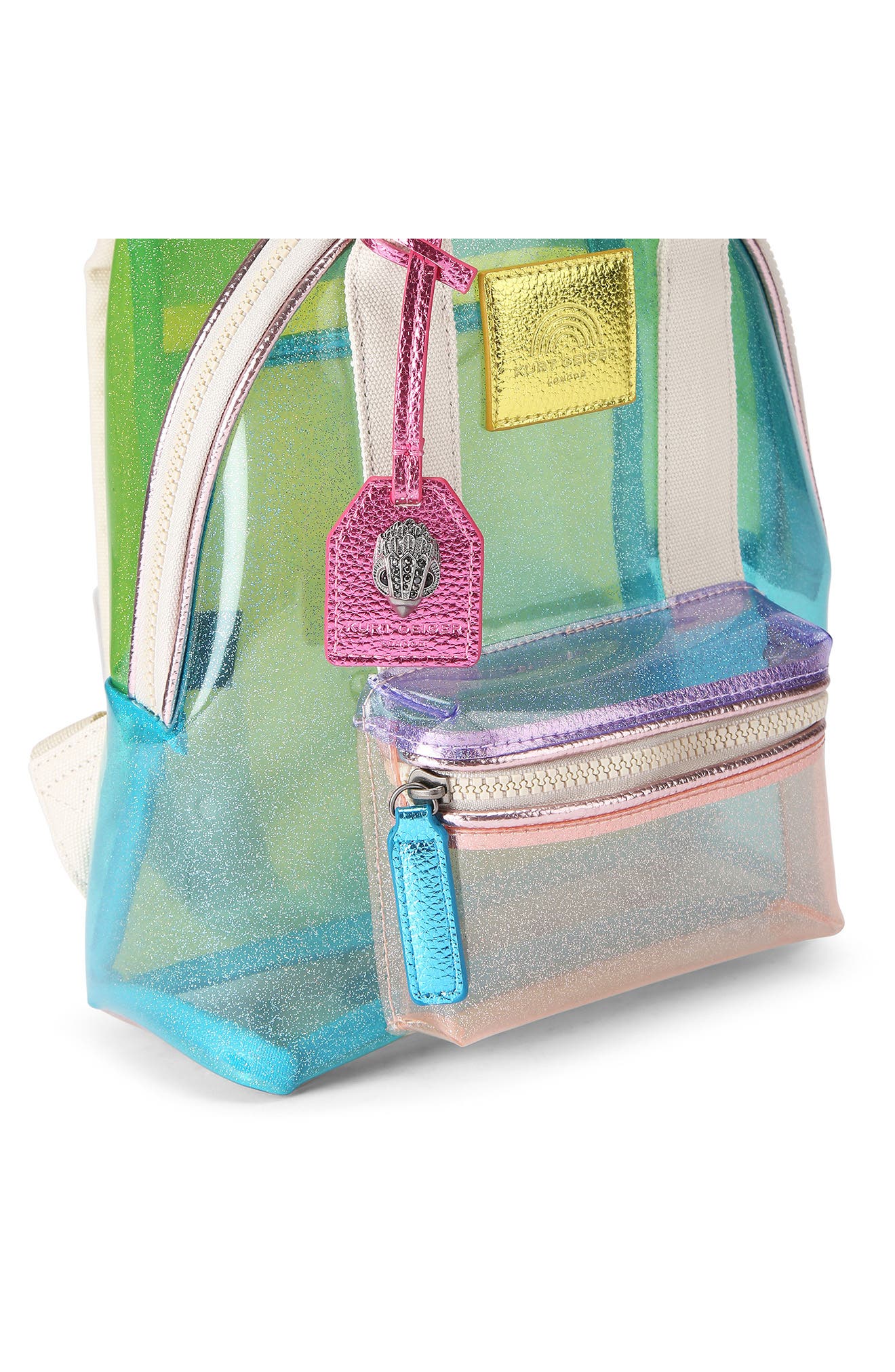 Kurt Geiger London Small Southbank Vinyl Clear Backpack, Alternate, color, 