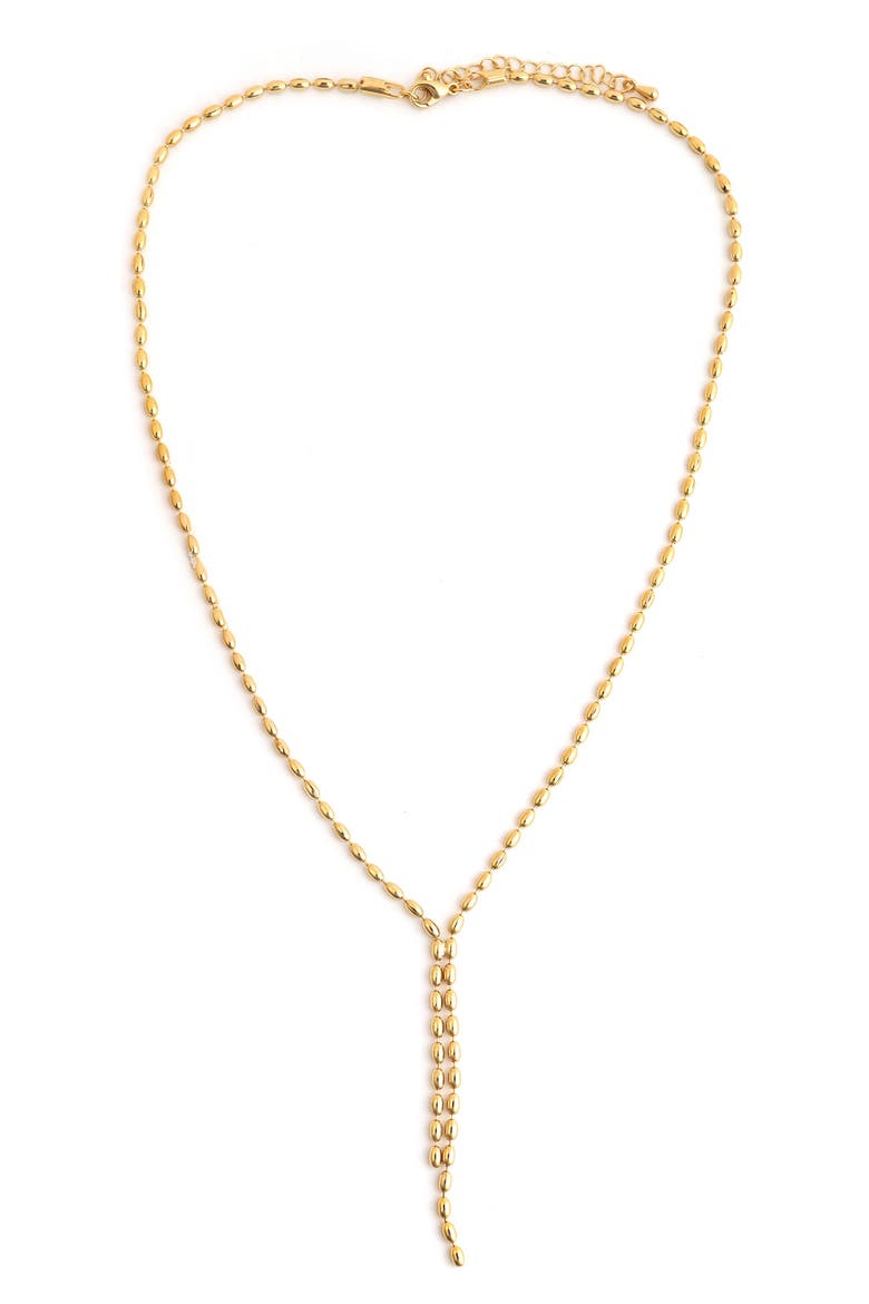 Dot Chain Y-Necklace, Main, color, GOLD