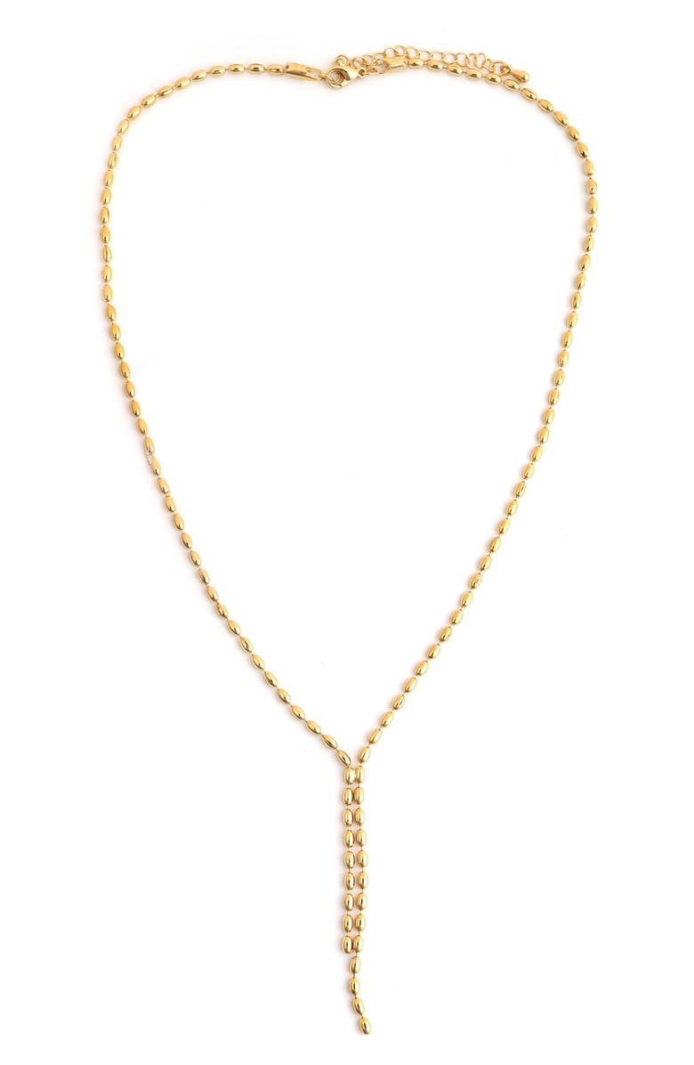 Panacea Dot Chain Y-Necklace, Main, color, Gold