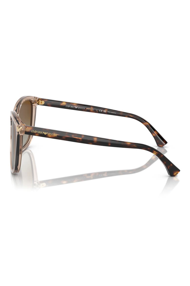 56mm Gradient Square Sunglasses, Alternate, color, TUNDRA / GRADIENT BROWN POLAR
