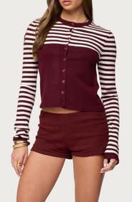 EDIKTED Goni Stripe Cardigan