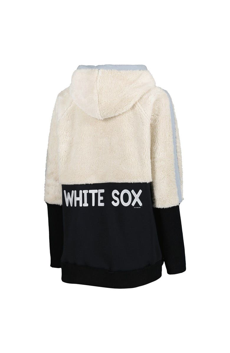 G-III 4HER BY CARL BANKS Women's G-III 4Her by Carl Banks Oatmeal/Black Chicago White Sox Shuffle It Raglan Full-Zip Hoodie, Alternate, color, Oatmeal
