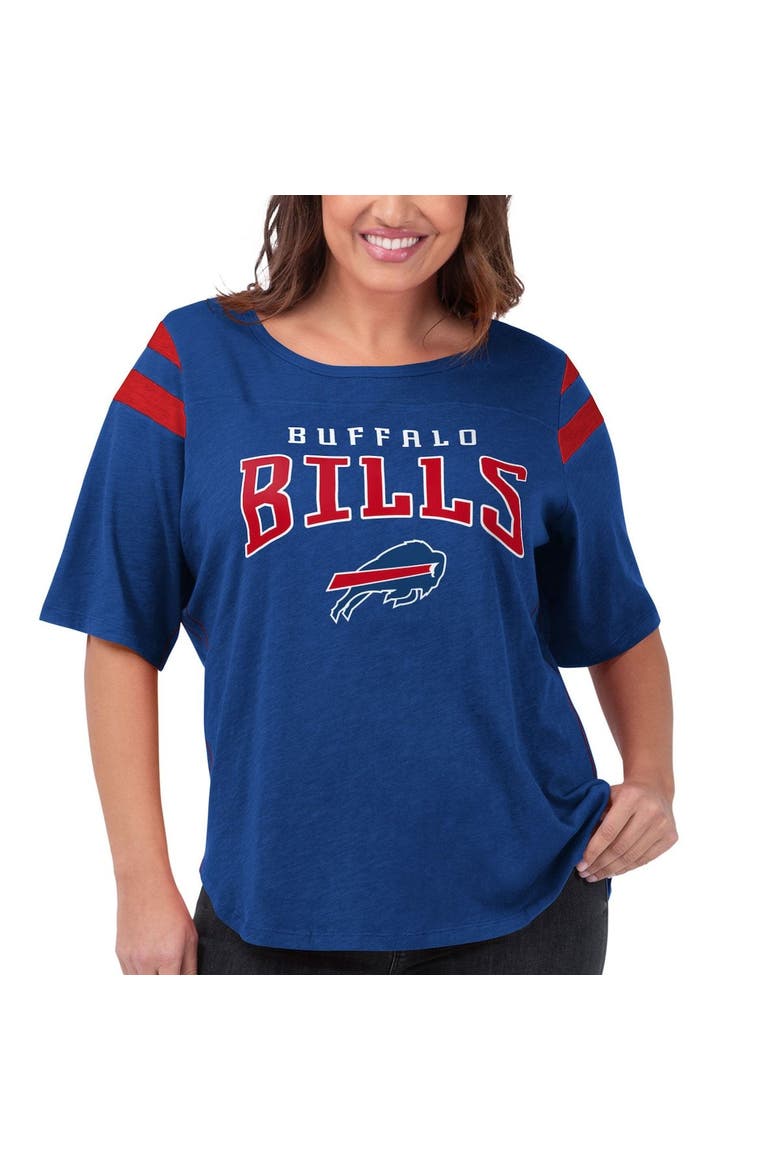 Women's G-III 4Her by Carl Banks Royal Buffalo Bills Plus Size Linebacker T-Shirt, Main, color, Royal