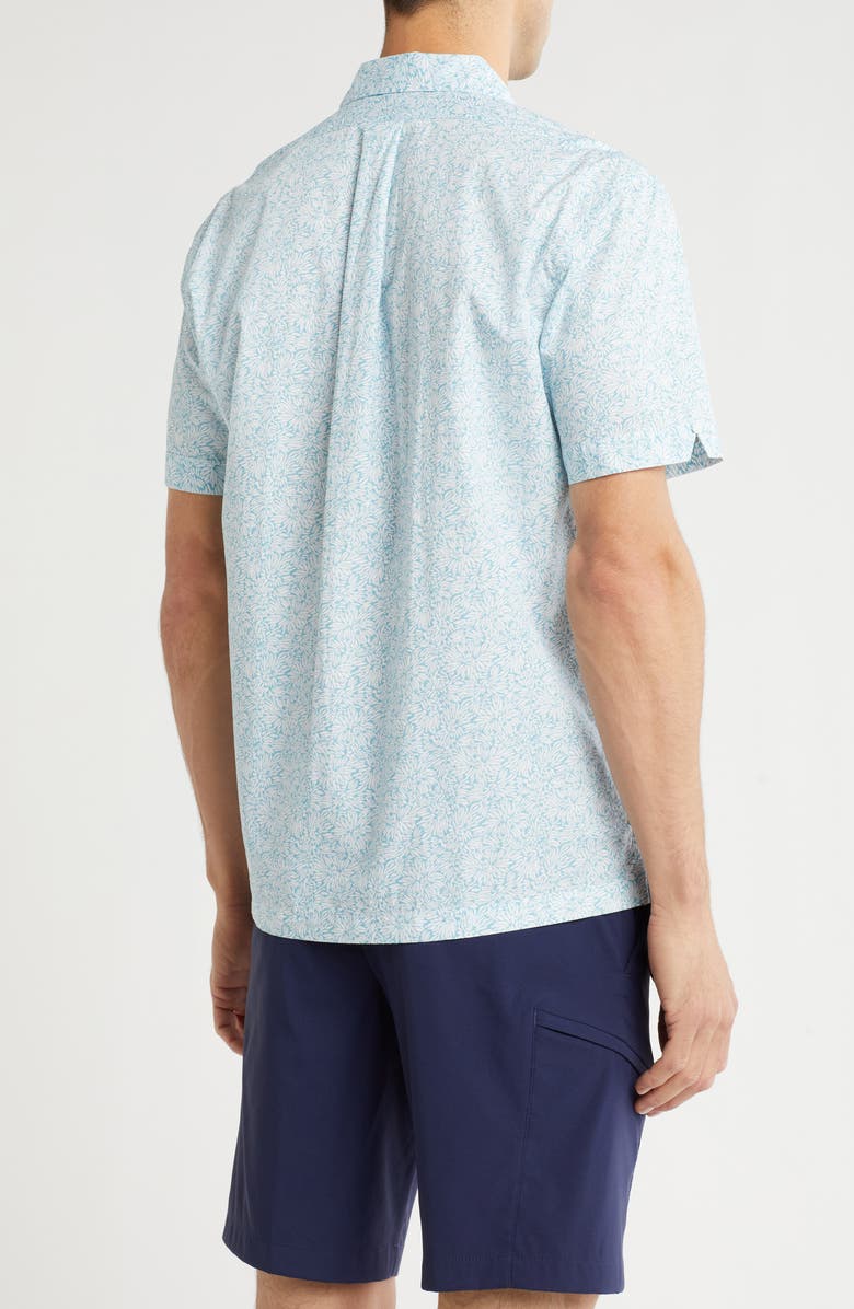 Brooks Brothers Regular Fit Cotton Poplin Camp Shirt, Alternate, color, Turquoise