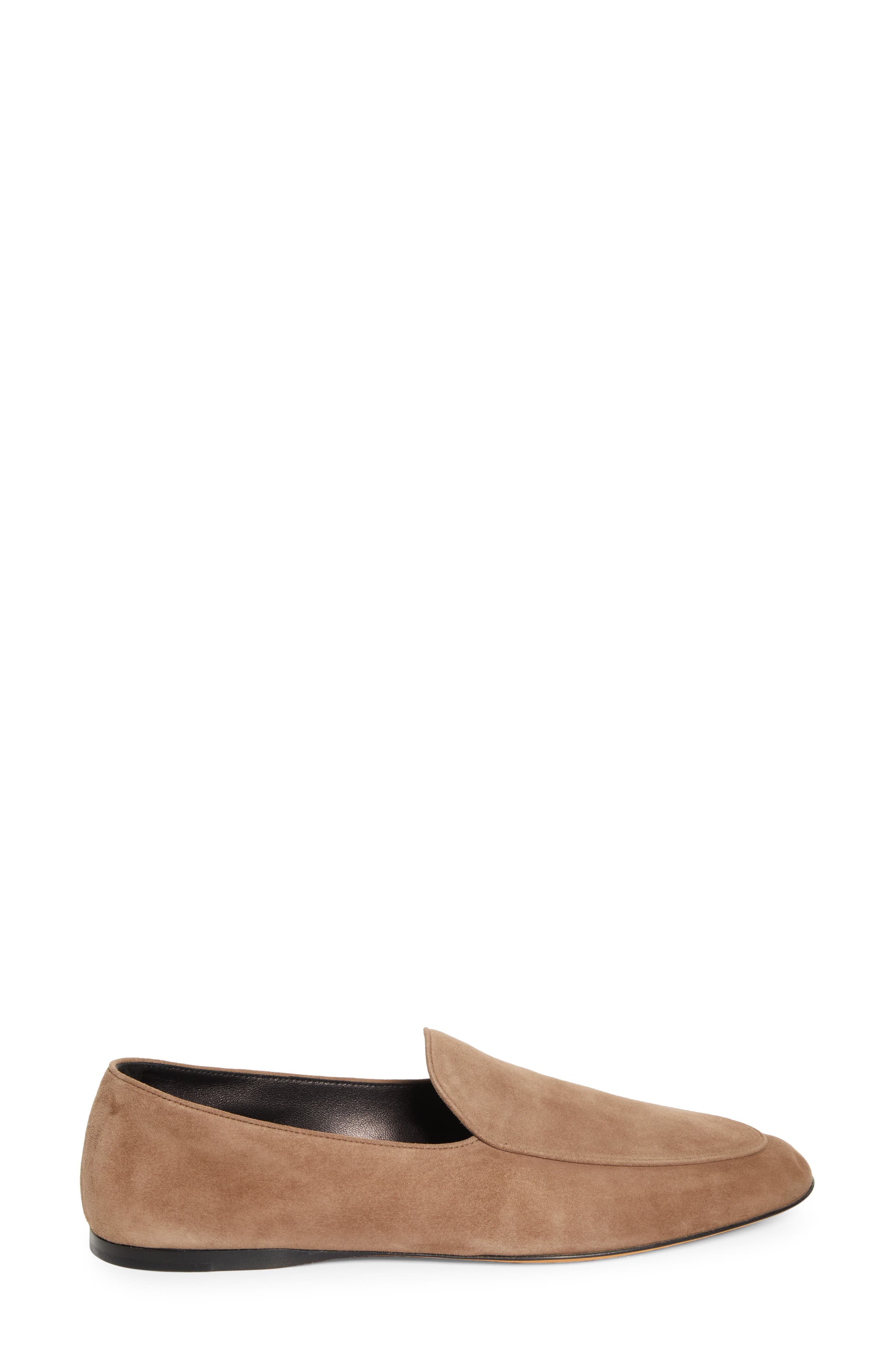 The Row Awar Loafer Flat, Alternate, color, Dark Taupe