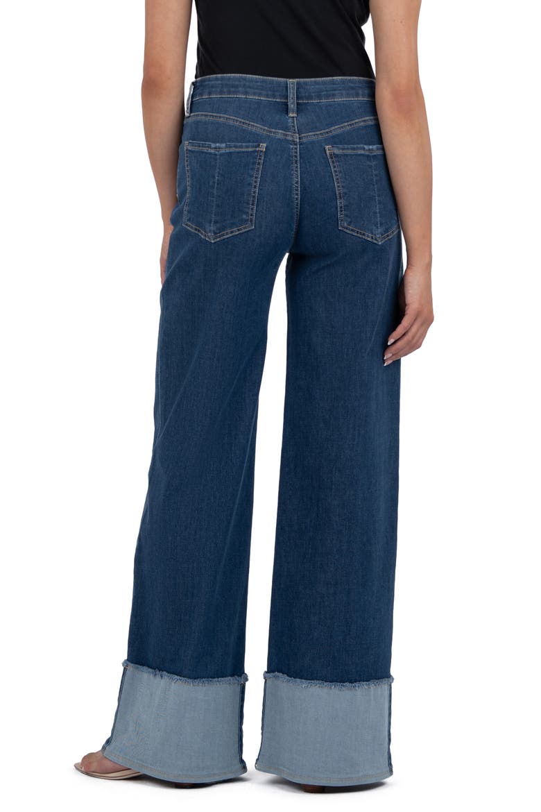 Margo Cuffed Pintuck Wide Leg Jeans, Alternate, color, PERSIST