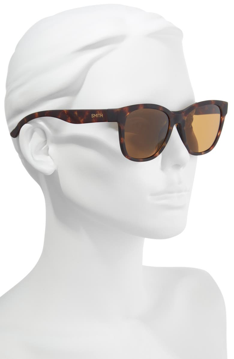 Smith Caper 53mm ChromaPop<sup>™</sup> Polarized Square Sunglasses, Alternate, color, Matte Tortoise